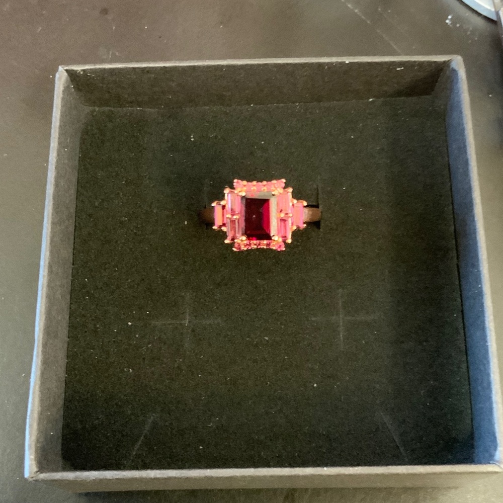 JTV Radiant Red Gemstone Ring